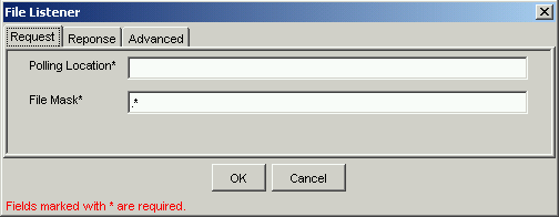 File Listener dialog box