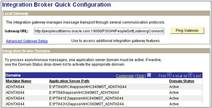 Quick Configuration pane