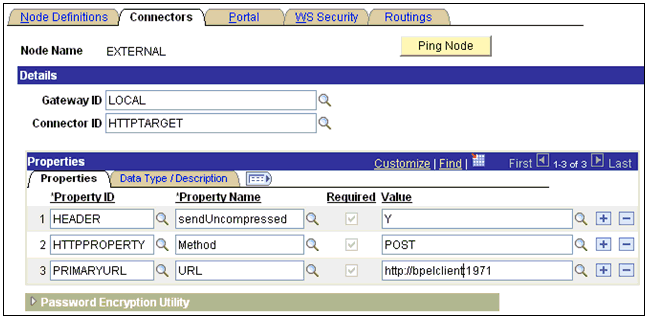 Connectors tab