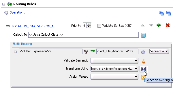 Routing Rules dialog box