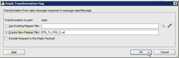 Reply Transformation Map dialog box