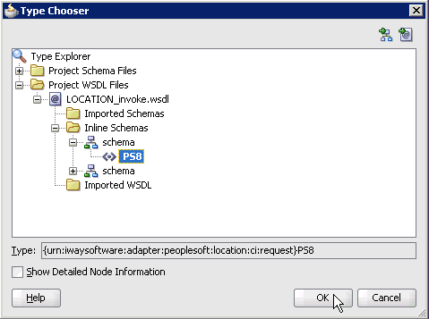 Type Chooser dialog box