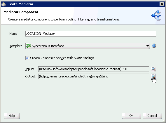 Create Mediator dialog box