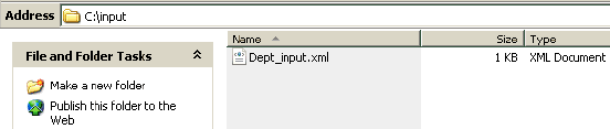 Input XML document