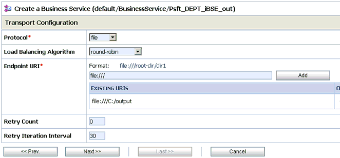 Transport Configuration