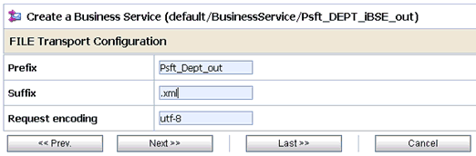 FILE Transport Configuration