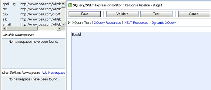 XQuery/XSLT Expression Editor