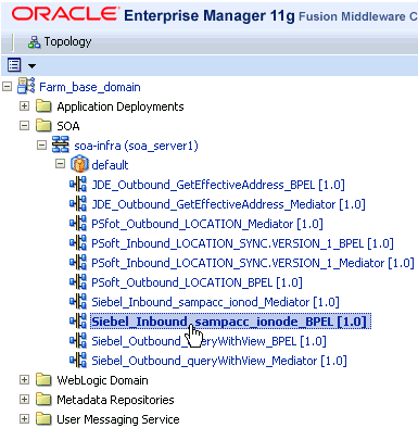 Oracle Enterprise Manager console