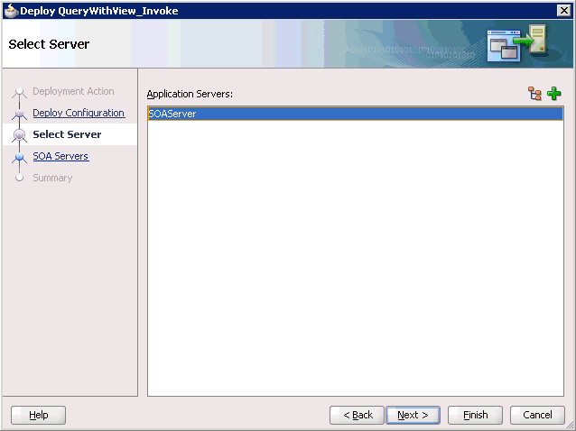 Select Server dialog box