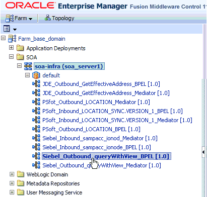 Oracle Enterprise Manager console