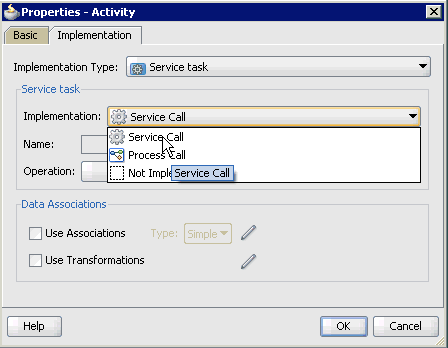 Implementation Type list