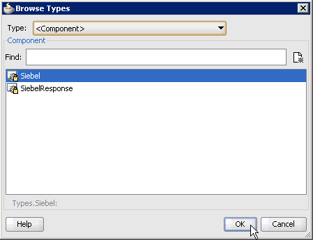 Browse Types dialog
