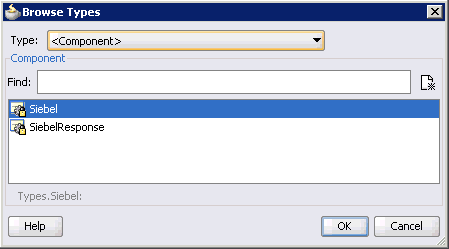 Browse Types dialog