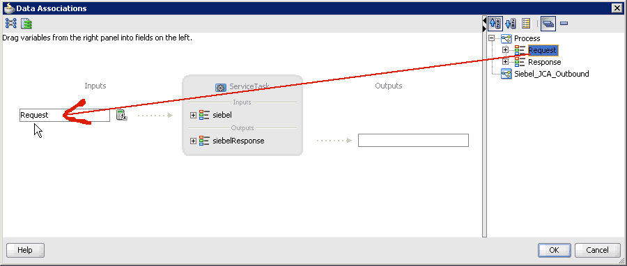 Data Associations dialog