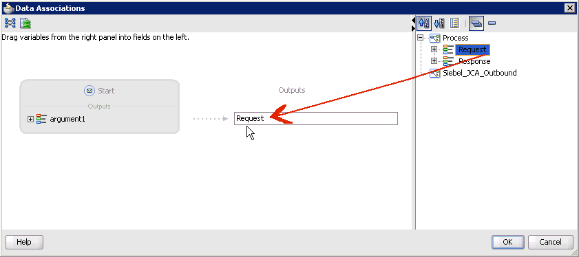 Data Associations dialog