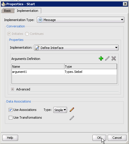 Properties - Activity dialog