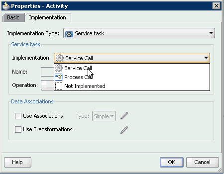 Implementation Type list