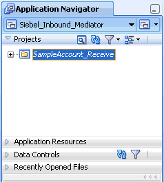 Application Navigator tab