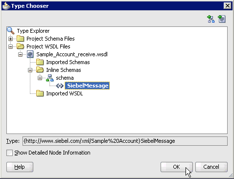 Type Chooser dialog box