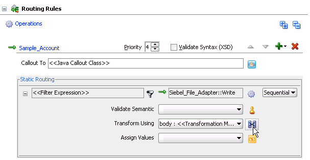 Routing Rules dialog box