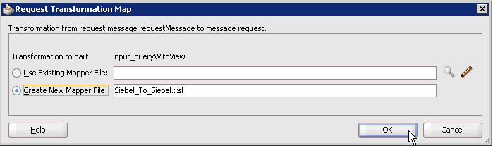 Request Transformation Map dialog box