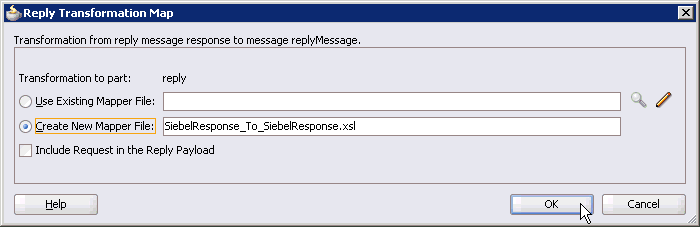 Reply Transformation Map dialog box