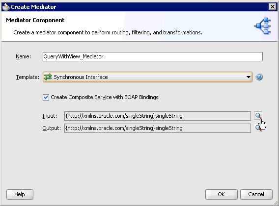 Create Mediator dialog box