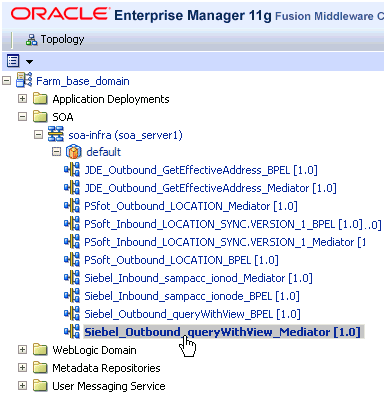 Oracle Enterprise Manager console