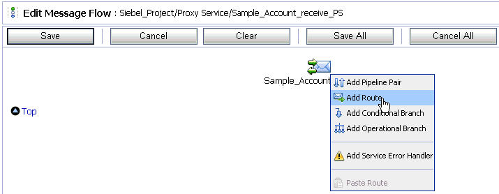 Edit Message Flow workspace