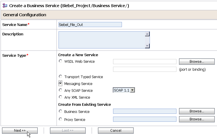 General Configuration page