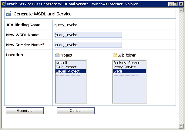 Generate WSDL and Service page