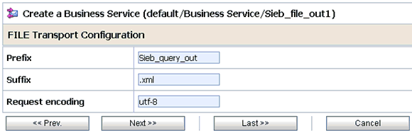 FILE Transport Configuration