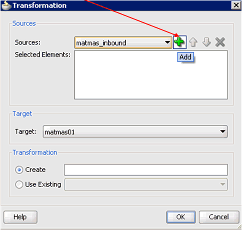 Transformation dialog