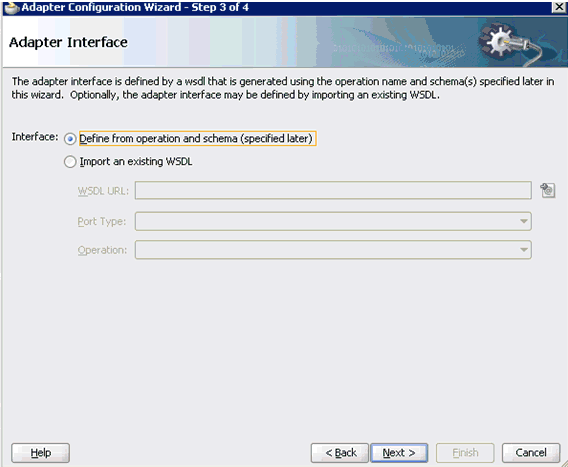 Adapter Interface pane