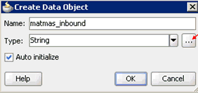 Create Data Object dialog