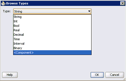 Browse Types dialog