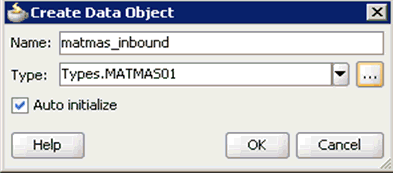 Create Data Object dialog