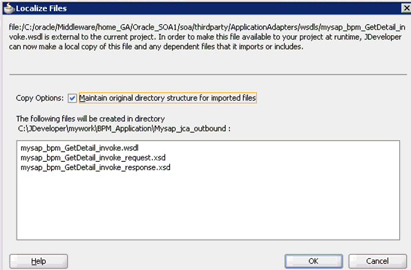 Localize Files dialog box