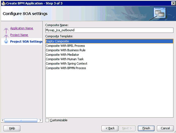 Configure SOA settings page