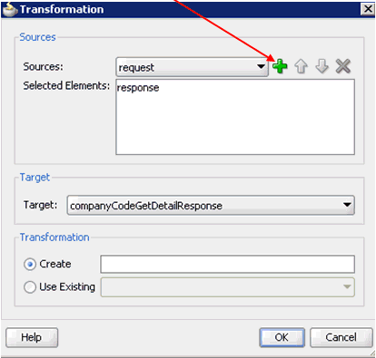 Transformation dialog