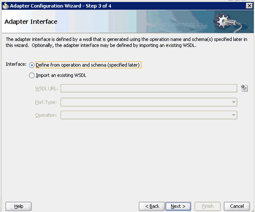 Adapter Interface pane