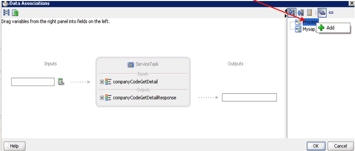 Data Associations dialog