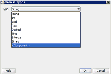 Browse Types dialog