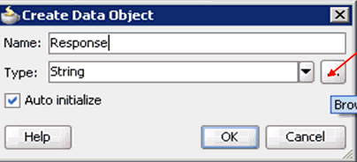 Create Data Object dialog