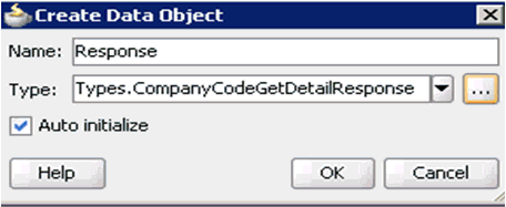 Create Data Object dialog