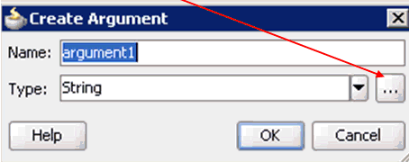 Create Argument dialog