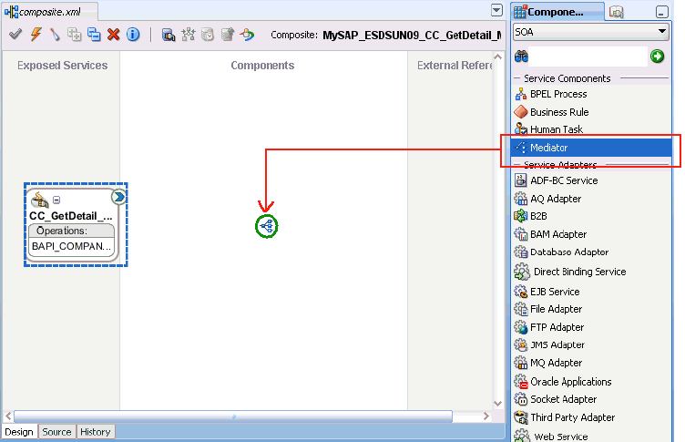 Components pane