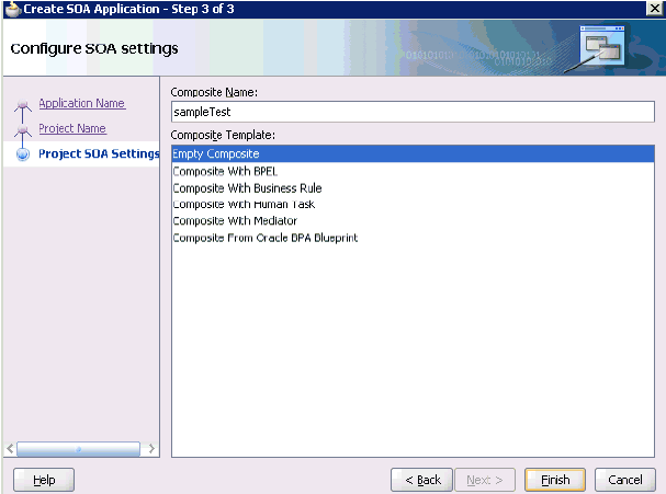 Configure SOA settings pane