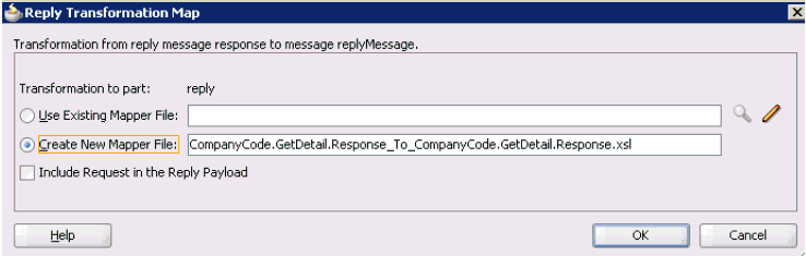 Reply Transformation Map dialog box