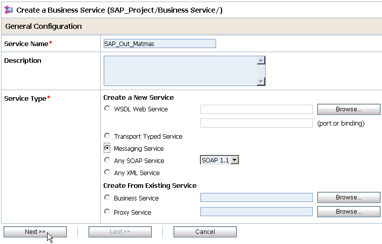 General Configuration page